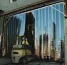 Fork lift warehouse door strip curtain